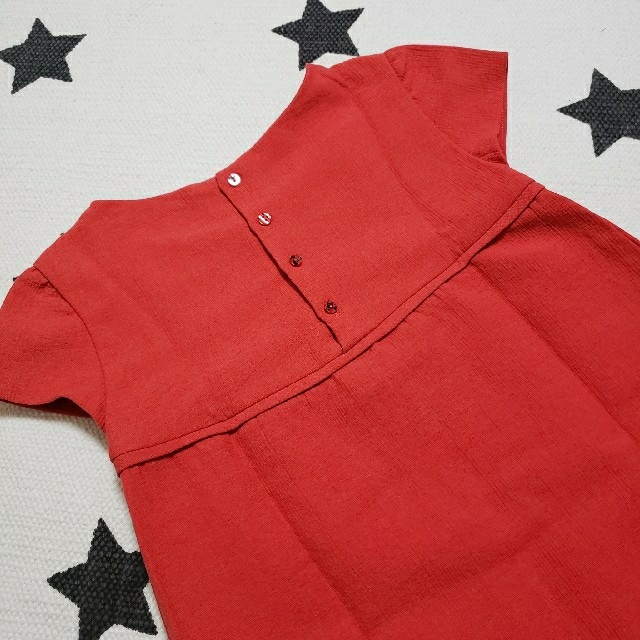 ZARA KIDS(ザラキッズ)のZARA GIRLS (ザラガールズ)ワンピース　赤　7/8　128 キッズ/ベビー/マタニティのキッズ服女の子用(90cm~)(ワンピース)の商品写真