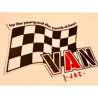 ヴァンヂャケット(VAN Jacket)のVAN JACKETチェッカーステッカー貴重な耐候性良好タイプです。(車外アクセサリ)