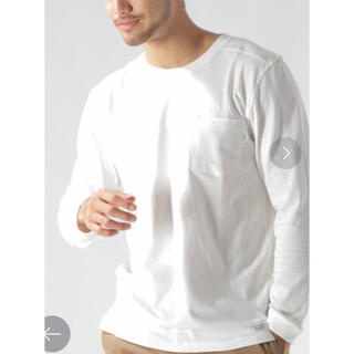 ベイフロー(BAYFLOW)のBAYFLOW ベイフロー スラブロングスリーブポケットTシャツ　ホワイト(Tシャツ/カットソー(七分/長袖))