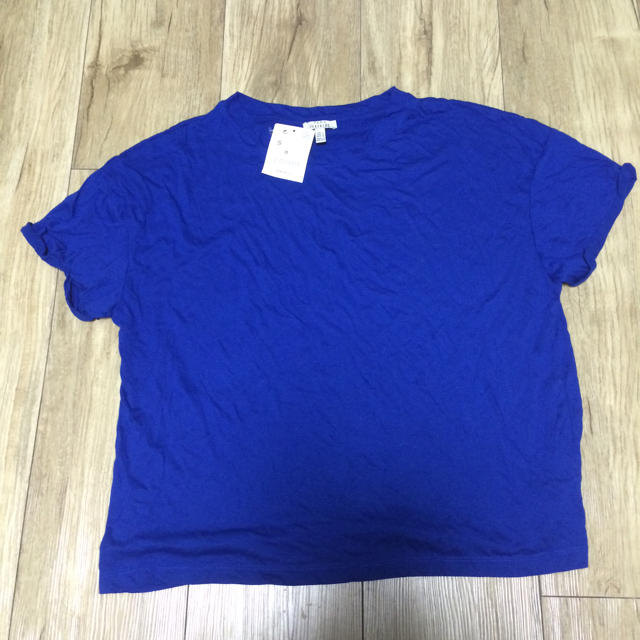 ZARA(ザラ)の新品未使用✨ZARA ブルーＴシャツ  レディースのトップス(Tシャツ(半袖/袖なし))の商品写真