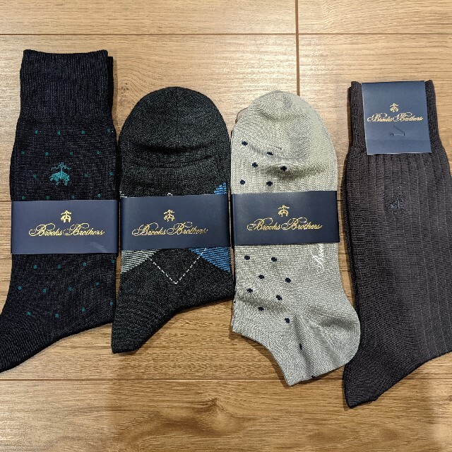 Brooks Brothers(ブルックスブラザース)の【新品未使用】Brooks Brothers ブルックスブラザーズ　靴下　4本 メンズのレッグウェア(ソックス)の商品写真