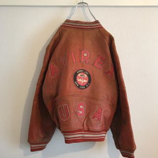 AVIREX - 【希少】AVIREX usa vintage オールドレザー スタジャン 羊革