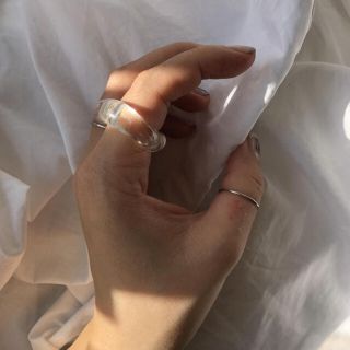 トゥデイフル(TODAYFUL)のyurika akutsu clear glass ring 8号(リング(指輪))