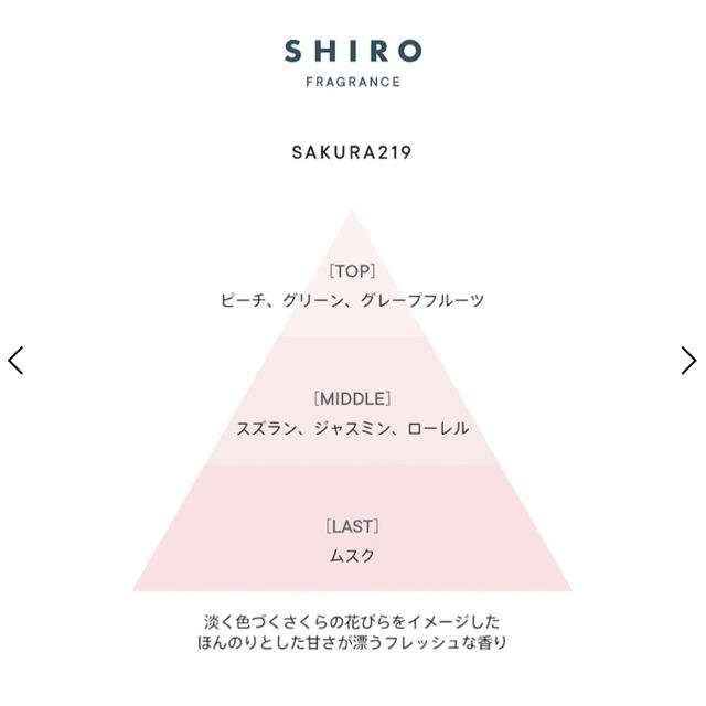 shiro(シロ)のSHIRO さくら219 オードパルファン　40ml コスメ/美容の香水(香水(女性用))の商品写真