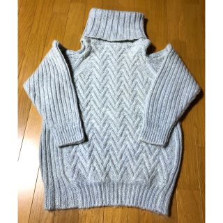 スナイデル(SNIDEL)の【※Arimk様専用※】snidel オープンショルダー♡タートルニット♡ブルー(ニット/セーター)