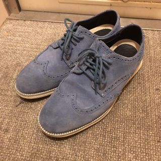 コールハーン(Cole Haan)のCOLE HAAN コールハーン スエード シューズ 水色(ドレス/ビジネス)