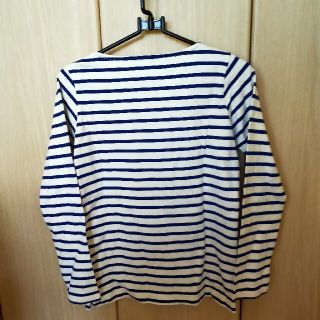 ムジルシリョウヒン(MUJI (無印良品))の無印 MUJI ボーダーカットソー 青 Mサイズ(Tシャツ(長袖/七分))