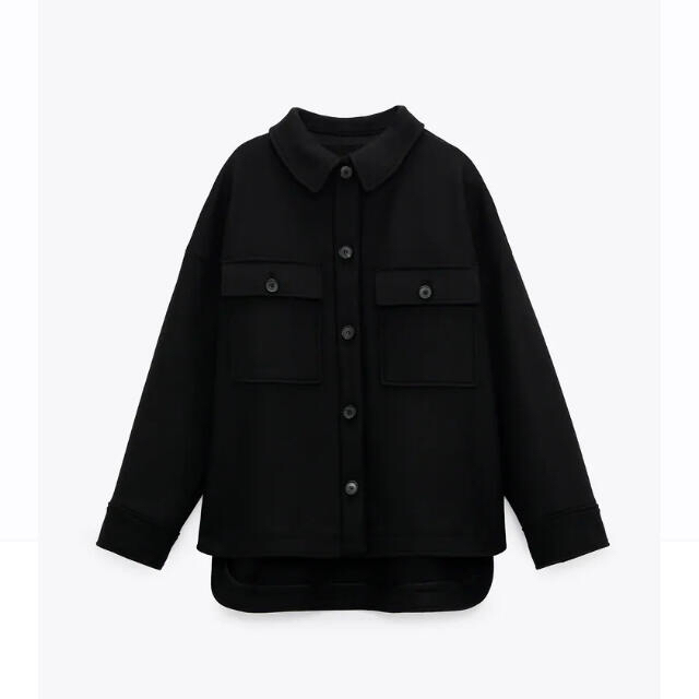 ZARA(ザラ)の新品タグ付き　ウール混シャツジャケット レディースのジャケット/アウター(その他)の商品写真