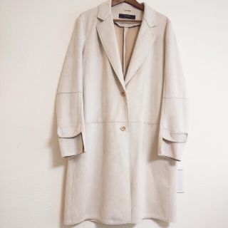 ザラ(ZARA)の【美品】ZARABASIC バックスキン風 ライトベージュ チェスターコート(チェスターコート)