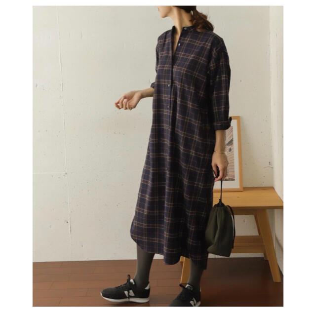 URBAN RESEARCH DOORS - 【新品】アーバンリサーチドアーズ　チェックスタンドシャツワンピース