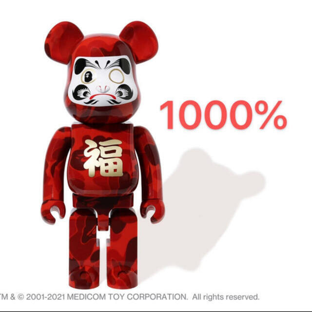 話題の行列 APE BATHING A - APE BATHING A & 1000% 達磨 BE@RBRICK