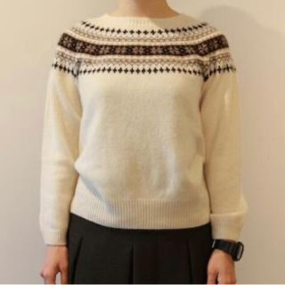 マーガレットハウエル(MARGARET HOWELL)の新品 MARGARET HOWELL フェアアイル ニット カシミヤ混上質ニット(ニット/セーター)