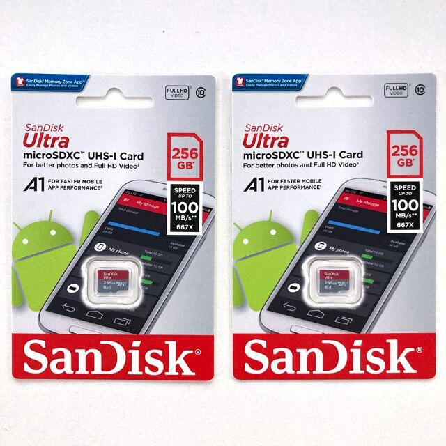 【新品送料無料】SanDisk microSDカード 256GB 2枚セット