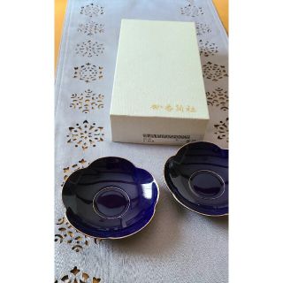 コウランシャ(香蘭社)の香蘭社ルリ、茶托揃　5枚(食器)
