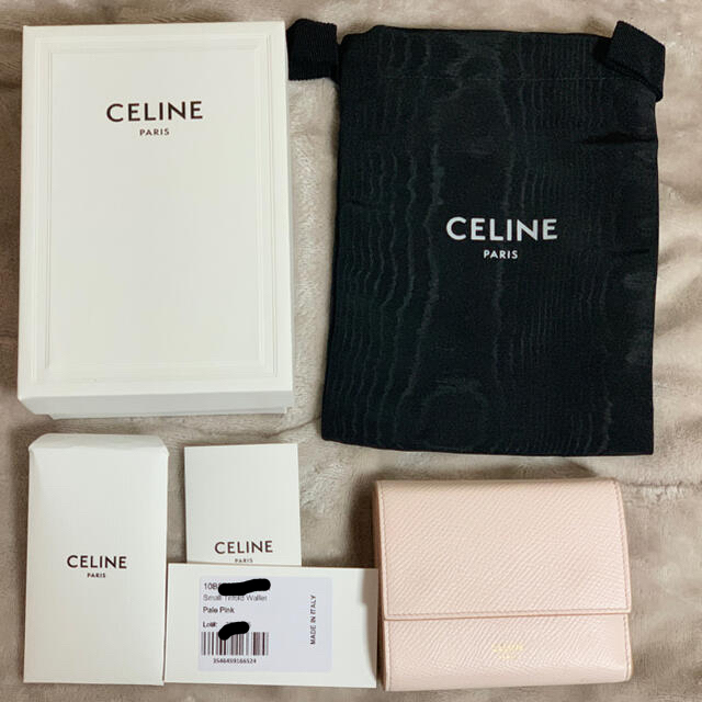 CELINE 折りたたみ財布　PALE PINK