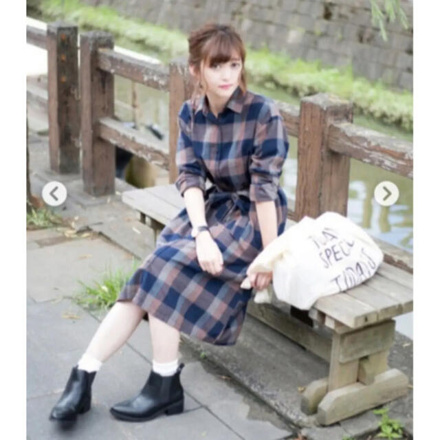 チェックシャツワンピース