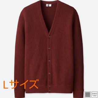 ユニクロ(UNIQLO)の【値下げ可】UNIQLO U ウールVネックカーディガン Lサイズ(カーディガン)