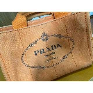 プラダ(PRADA)のPRADA カナパ バッグ　オレンジ(ハンドバッグ)