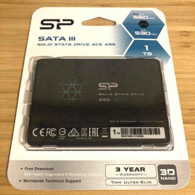 新品未開封　シリコンパワー SSD 1TB 3D NAND採用 SATA3