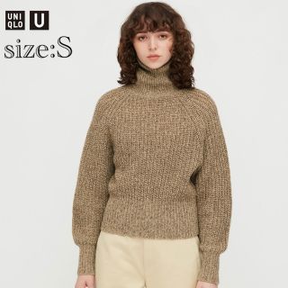 ユニクロ(UNIQLO)の【新品／タグ付き】UNIQLO U ローゲージタートルネックセーター S(ニット/セーター)