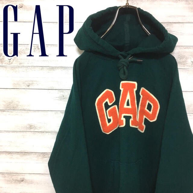 専用 ギャップ GAP パーカー デカロゴ アースカラー