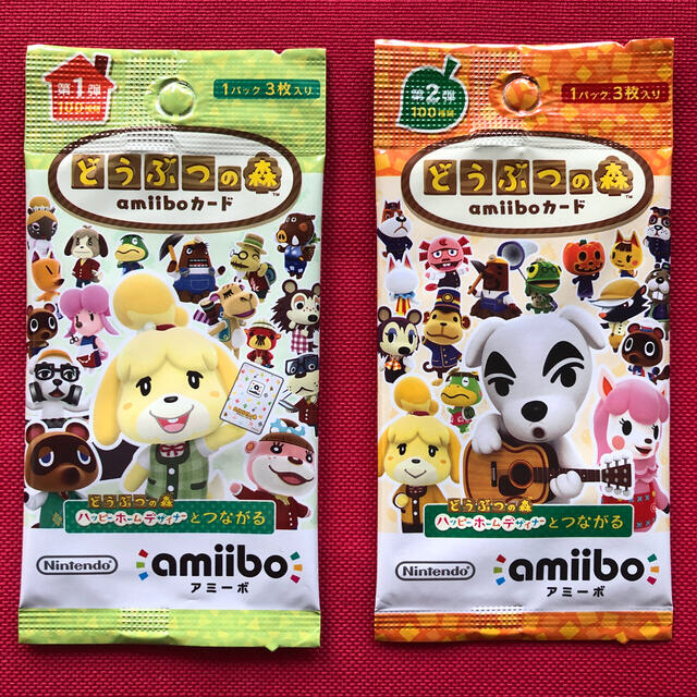 任天堂(ニンテンドウ)のどうぶつの森 amiiboカード 第1弾・第2弾　各5パック【未開封】おまけ付き エンタメ/ホビーのアニメグッズ(カード)の商品写真