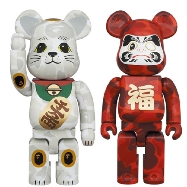 MEDICOM TOY(メディコムトイ)のBE@RBRICK BAPE 招き猫 & 達磨 400% 2PACK×二箱 エンタメ/ホビーのフィギュア(その他)の商品写真