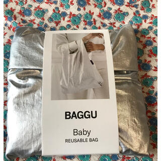 baggu メタリック　シルバー　Baby(エコバッグ)