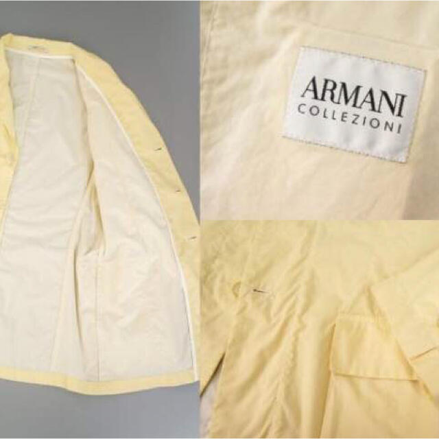 ARMANI COLLEZIONI(アルマーニ コレツィオーニ)のアルマーニコレツォーニ　アイボリージャケット メンズのジャケット/アウター(テーラードジャケット)の商品写真