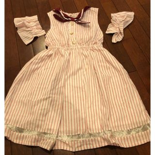 アクシーズファム(axes femme)のaxes kids 夏物ワンピース ストライプ 美品(ワンピース)