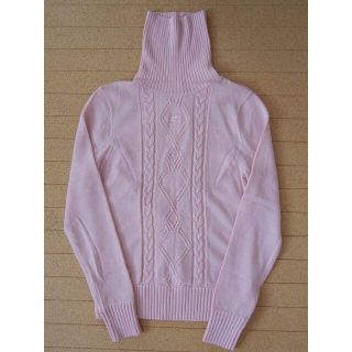 クレージュ(Courreges)のクレージュ　タートルネックニット  ピンク 38 (M/9号相当)　超美品(ニット/セーター)