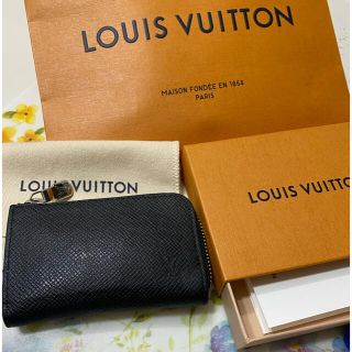 ルイヴィトン(LOUIS VUITTON)の【ポッくん様専用】【美品】ルイヴィトン　コインケース　タイガ　ブランド　黒(コインケース/小銭入れ)