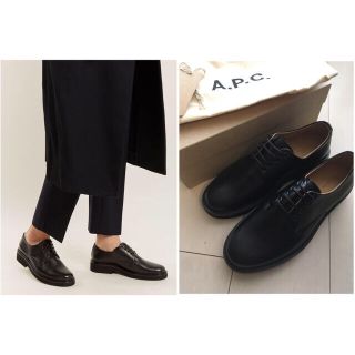 アーペーセー(A.P.C)の新品未使用 A.P.C レザーレースアップシューズ(ローファー/革靴)