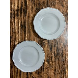 西洋プレート ツヤ白 丸皿 小皿 2枚セット 洋食器 美濃焼 オシャレ カフェ風(食器)