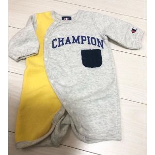 チャンピオン(Champion)の新生児 チャンピオン 長袖 裏起毛 ロンパース 50〜60cm 男の子 女の子(ロンパース)