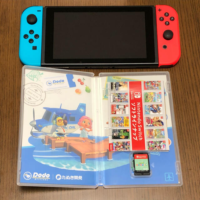 Nintendo Switch JOY-CON(L) ネオンブルー/(R) ネオ エンタメ/ホビーのゲームソフト/ゲーム機本体(家庭用ゲーム機本体)の商品写真