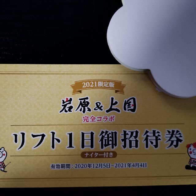 岩原&上国　リフト券 チケットの施設利用券(スキー場)の商品写真