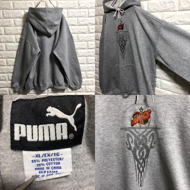 USEDPUMA  NBA  ソニックス　プルオーバーパーカー　刺繍　メンズXLサイズ