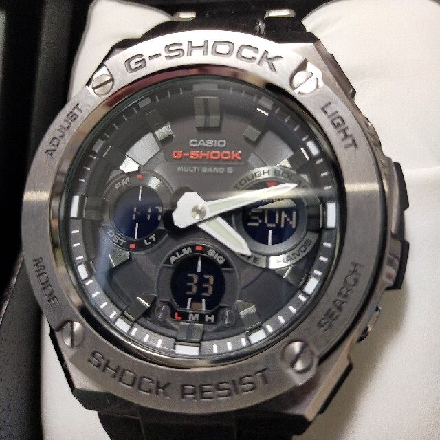 美品 CASIO Gショック GST-W110D-1AJF  電波ソーラー