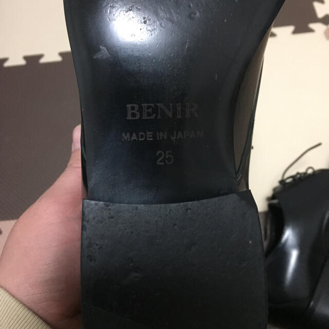 BENIR ウェディングシューズ 25㎝ 黒(シークレットシューズ)メンズ