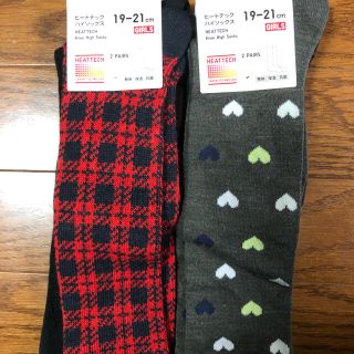 ユニクロ(UNIQLO)のユニクロ　ヒートテック　ハイソックス　４足　１９-２１cm(靴下/タイツ)