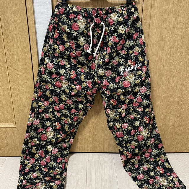 example flower canvas pants(Japan made)