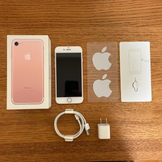 アイフォーン(iPhone)の【送料込】iPhone7 ローズピンク SIMフリー 128GB(スマートフォン本体)