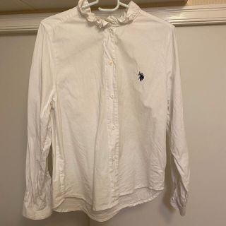 ウィゴー(WEGO)のU.S.POLO ASSN.リメイクフリルブラウス　ホワイト(シャツ/ブラウス(長袖/七分))