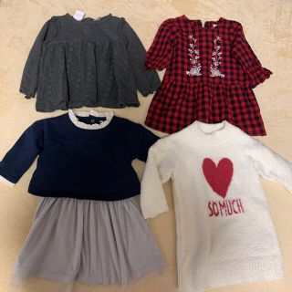 ザラキッズ(ZARA KIDS)のザラベビー　その他　女の子　ワンピース　トップス　4点セット　90 98(ワンピース)