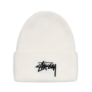 ステューシー(STUSSY)のSTUSSY NIKE CUFF BEANIE WHITE  (ニット帽/ビーニー)