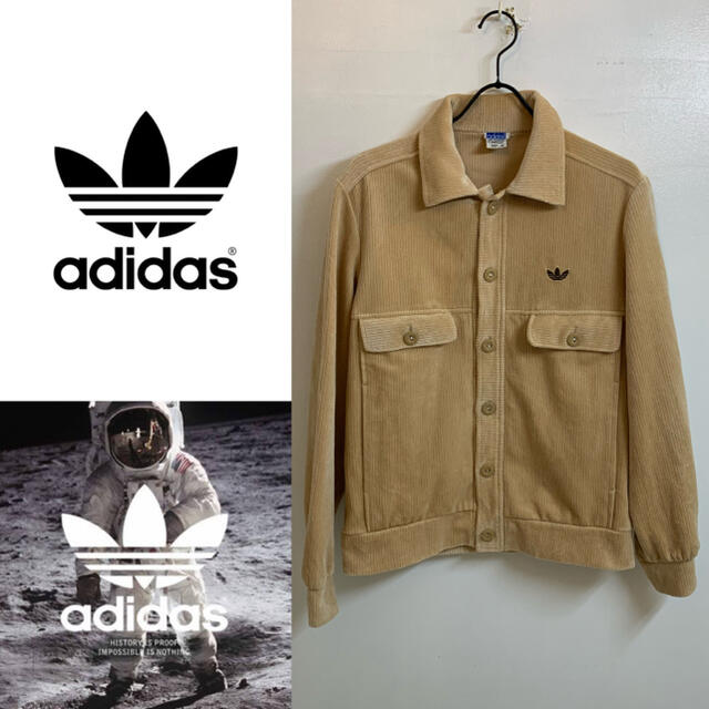 adidas VINTAGE 80s 西ドイツ製 コーデュロイジャケット BEG