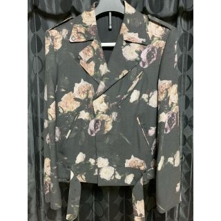 ラッドミュージシャン(LAD MUSICIAN)の【ケン様専用出品】17ss 花柄 ライダース ジャケット サイズ42(ライダースジャケット)