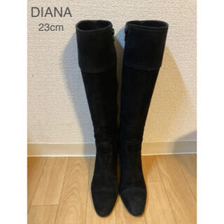 ダイアナ(DIANA)のDIANA ダイアナ 美品♪ スエードロングブーツ 黒23cm(ブーツ)