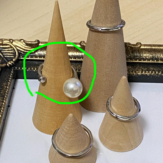 パールシルバーリング レディースのアクセサリー(リング(指輪))の商品写真